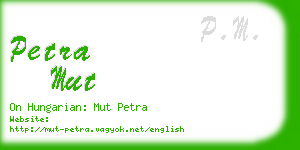 petra mut business card